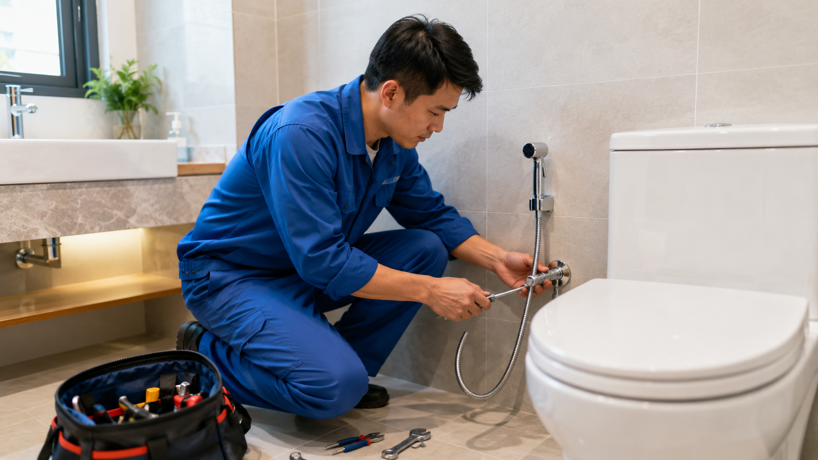 Thợ lắp đặt và sửa chữa vòi xịt tại nhà Hà Nội