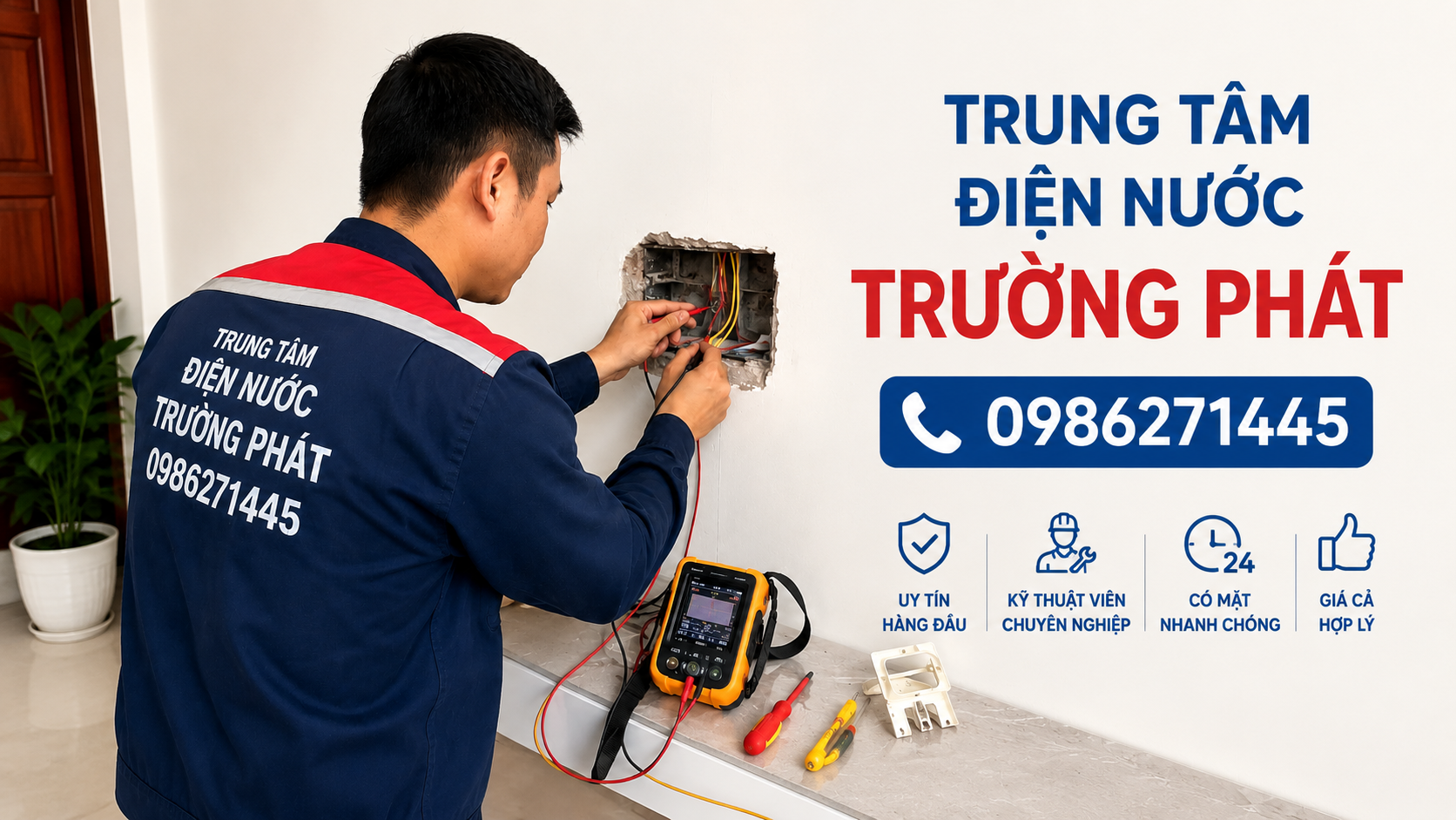 Sửa điện chập âm tường bằng máy do tại Hà Nội