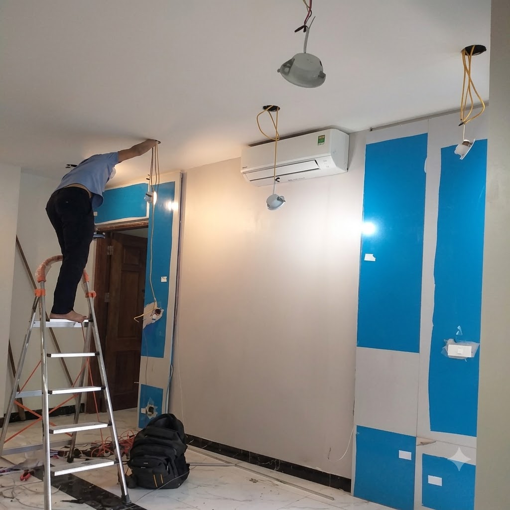 lắp đèn led âm trần tại Hà Nội