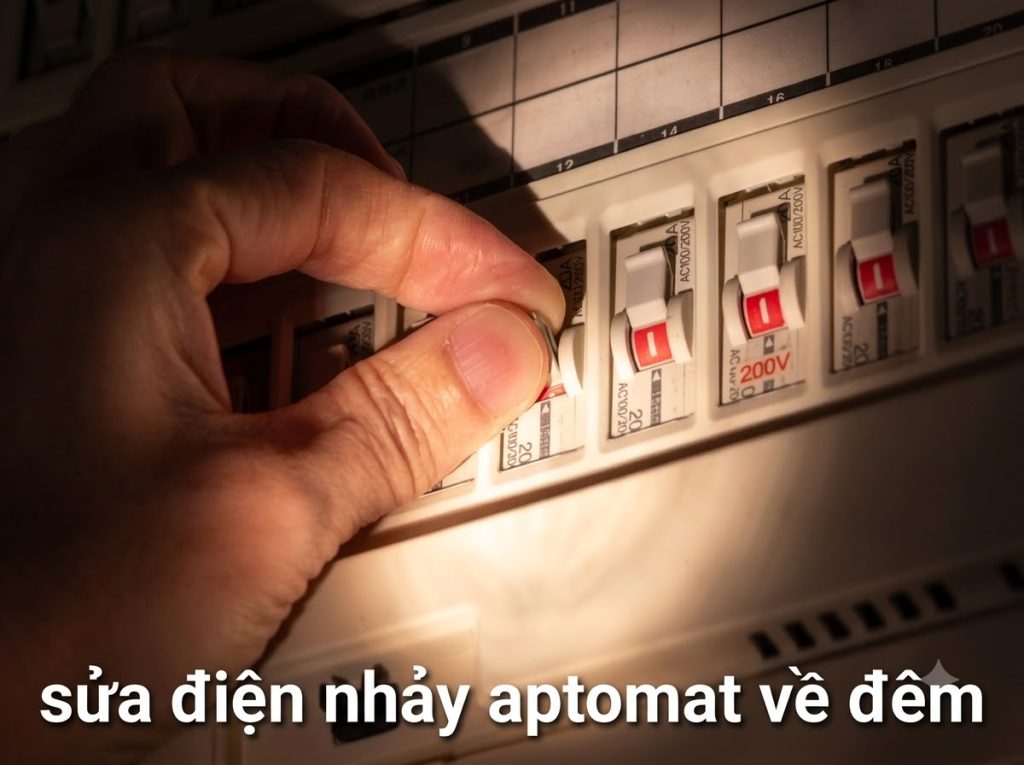 Sửa điện nhảy aptomat về đêm